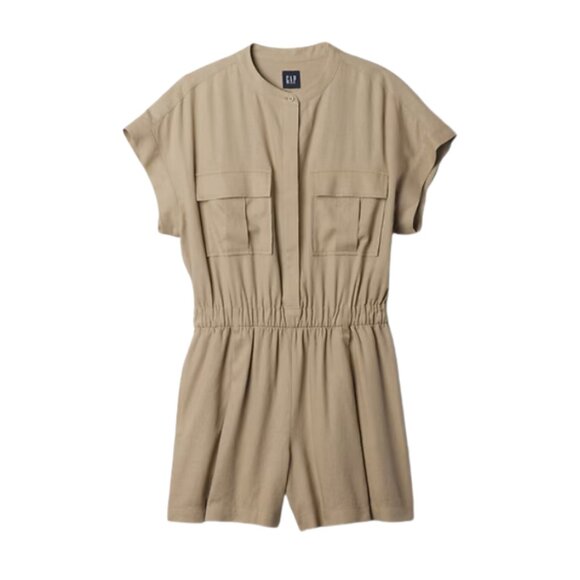 GAP Linen-Blend Utility Romper SIZE XXS NEW WITHOUT TAGS - Picture 4 of 5